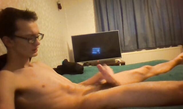 Highly Bony Ultra-Kinky Teenage Screams and Jacks his Gigantic Spunk-Pump and Shoots out Jizz