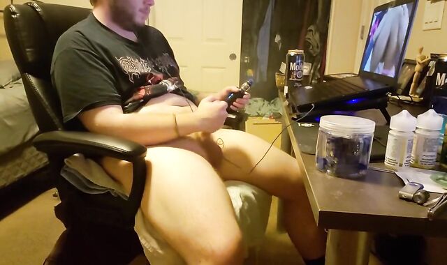 I Stroke my Immense Man Sausage and Shoot a Fleshy Fountain while Vaping