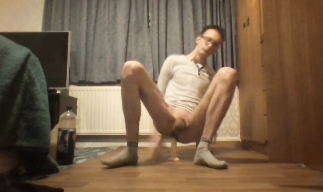 Fantastic Teenage Rails a five Inch Fake Penis and Plays with himself