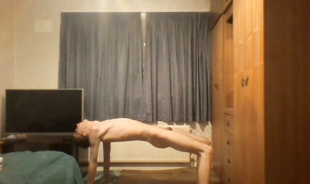 Immensely Bony Teenage Showcases off his Ribs and Assets