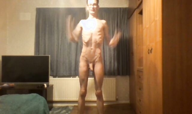 Immensely Bony Teenage Showcases off his Ribs and Assets