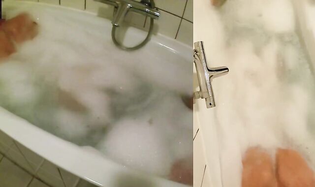 Playtime in Tub with Mesh Undergarments, Culo Have Fun and Spunk