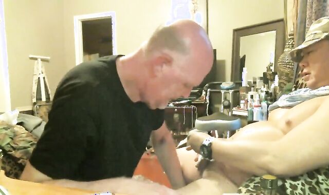 A FUVKING GREEDY GRANDDAD GULPING MY PEE AND SLURPING MY JIZM...