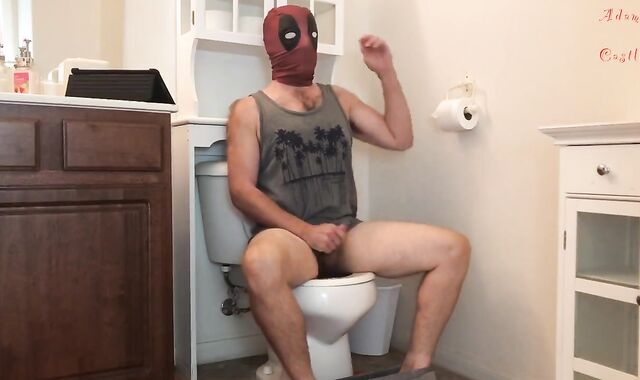 Deadpool Yells and Sits on Wc