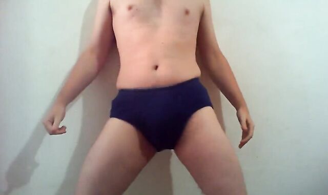 Demonstrating my 4 Blue Calvin Klein Trunks, Darkest to Lightest