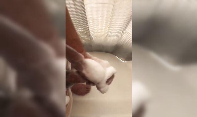 Diminutive Uncircumcised Bone Bathroom Wank off Jerk off