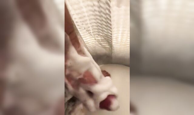 Diminutive Uncircumcised Bone Bathroom Wank off Jerk off