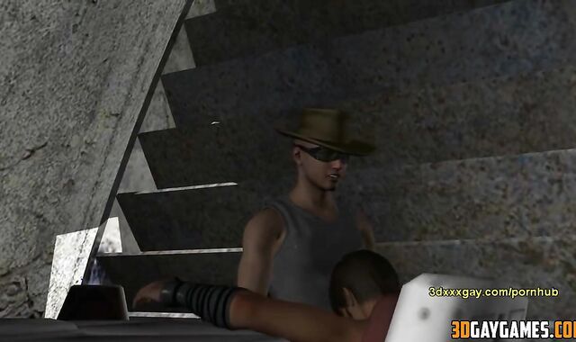 3 DIMENSIONAL Faggot Rebel Bj'ed off by Stud