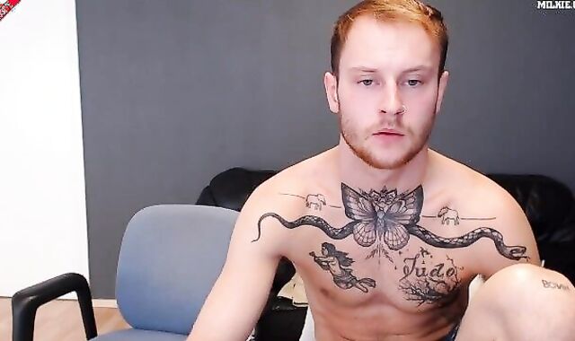 two Splendid Men Have Fun on Web Cam Without A Condom