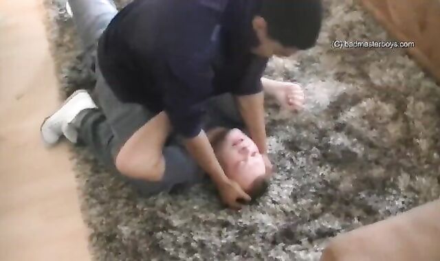 Ebony Sir Abases Fagot with a Pile of Drool and Spanks in the Face