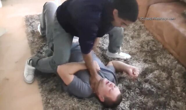 Ebony Sir Abases Fagot with a Pile of Drool and Spanks in the Face