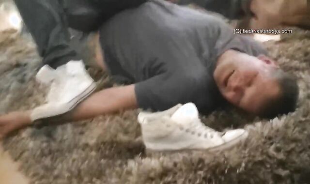 Ebony Sir Abases Fagot with a Pile of Drool and Spanks in the Face