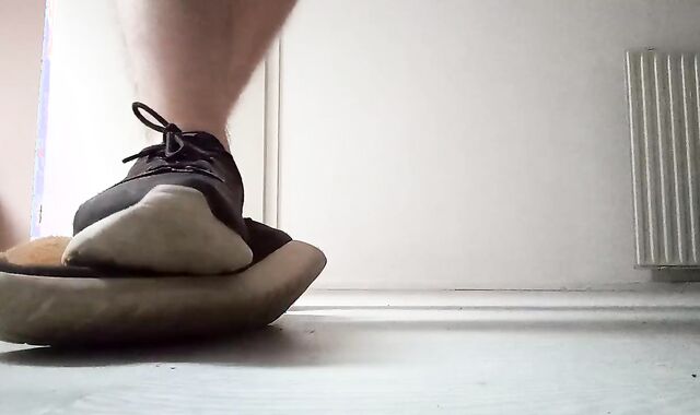 Teenager Nike Roshe Run Shoeplay with Hairy Man Teddy