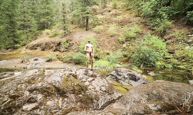 Dad Jerking at Public Woods Campground