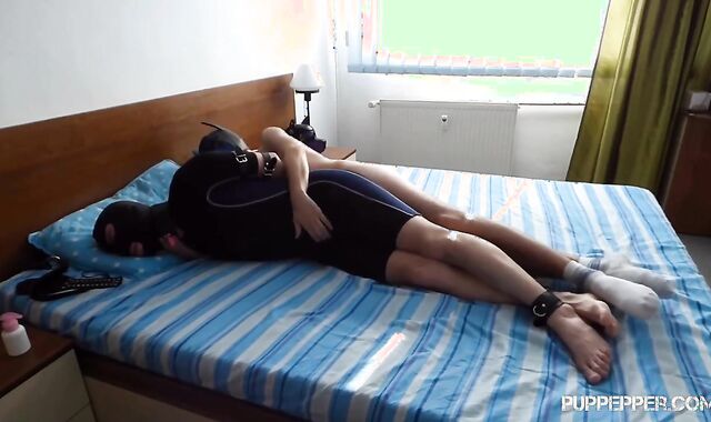 Sir Alpha Pup uses his Tied Teenager marionette as he Satisfies (trussed Tough Drill)