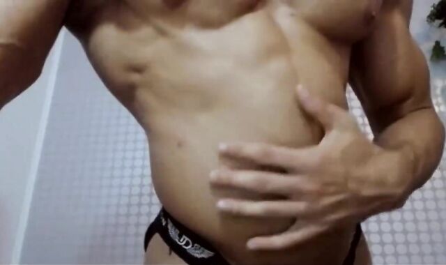 Shoved out Cock-Squeezing Muscled Warm Six Pack Muscle Abdomen