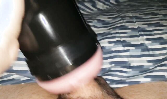 Ultra-Cute Cook Creaming a Hefty Fleshlight
