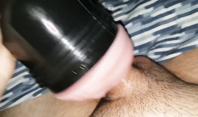 Ultra-Cute Cook Creaming a Hefty Fleshlight