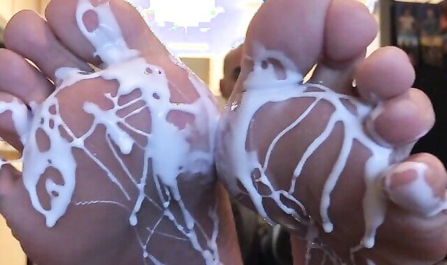 Feet Frolicking with Man Gravy