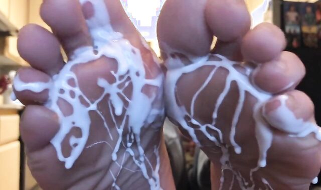 Feet Frolicking with Man Gravy