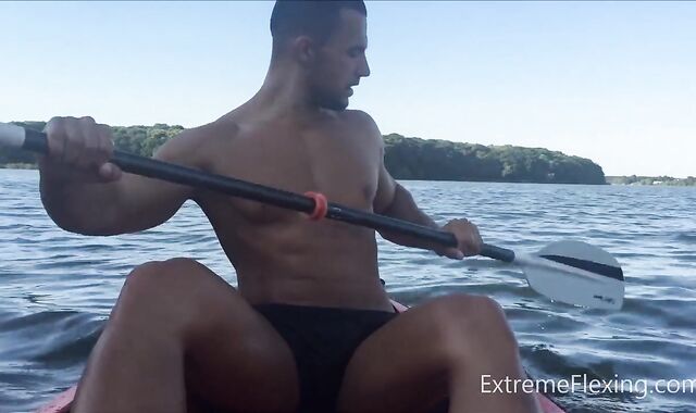Super Hot Fighter Raul Ripple on the Lake