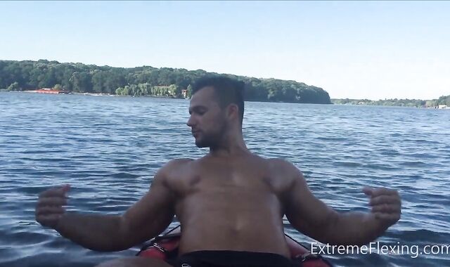 Super Hot Fighter Raul Ripple on the Lake