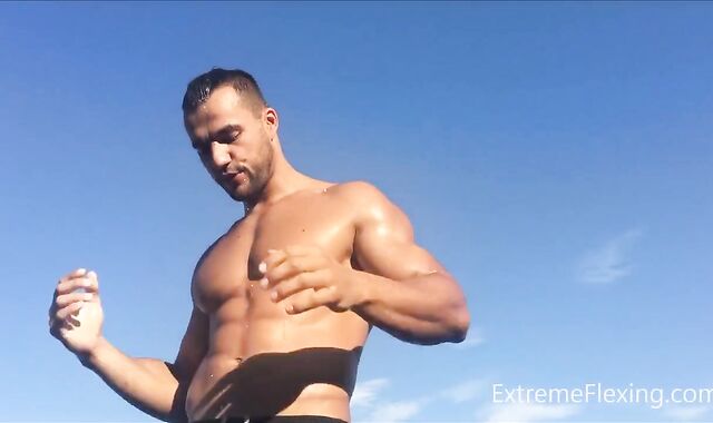 Super Hot Fighter Raul Ripple on the Lake