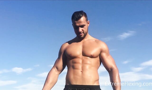 Super Hot Fighter Raul Ripple on the Lake