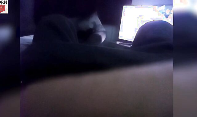 Dangled Dude from the UK Finishes Off onto his Dark-Hued T-Shirt - Tricked 075