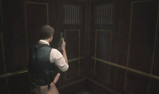 Resident Ominous two Leon Bare Mod Noir Uniform Version