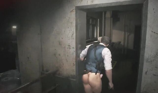 Resident Ominous two Leon Bare Mod Noir Uniform Version