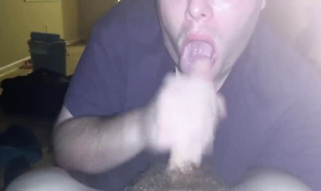 Deep-Throat Str8 Folks Manmeat till he Erupts