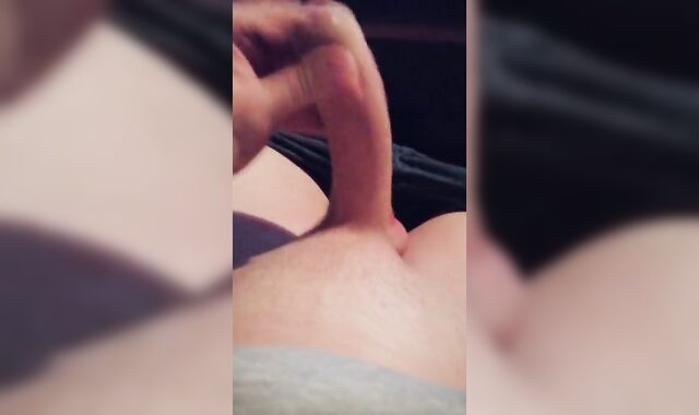 Youthfull Uncircumcised Lad Tugging off after College