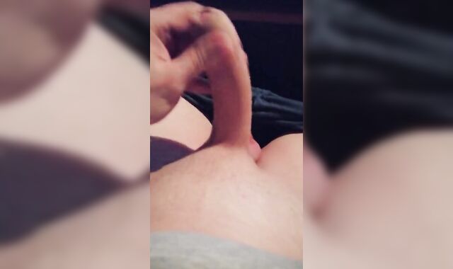 Youthfull Uncircumcised Lad Tugging off after College