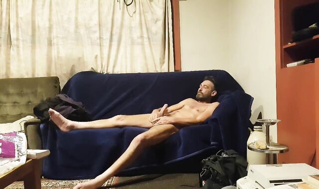 Steve Takes Off and Masterbates till he Shoots A Load