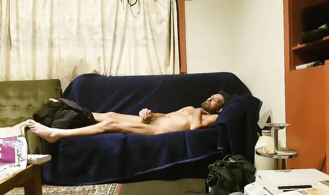 Steve Takes Off and Masterbates till he Shoots A Load