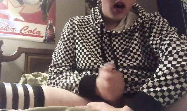 Crossdresser makes Filth Stroking for Father, eighteenth B-Day IvyMoonstone