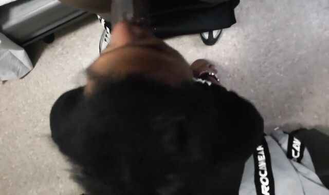 Emo Geek Slobbing on a Fat Dark Chocolate Jizz-Shotgun