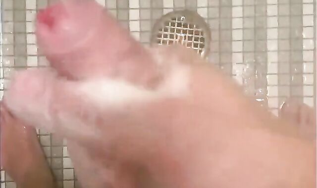 School Athlete Gets Muddy during Experience and Cleans up in the Douche