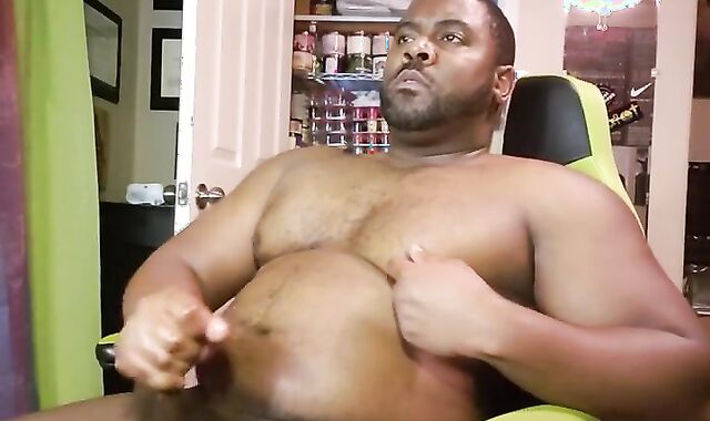 Powerful Edging of Yam-Sized Ebony Spunk-Pump