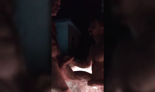 Kode Stringing Up with Uncle Clit in the Super Hot Bath, in Forearm Springs :)