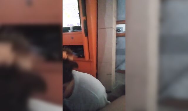 Milky Trailer Park Bottom Gags on Pornstarlilwaltdaddy Cock