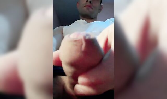 Smoking Ciggies and Toying with Uncircumcised Lollipop and Large Scrotum