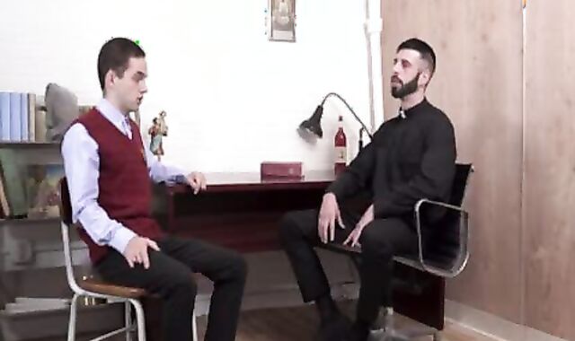 Draped Priest Barebacks Altar teenage