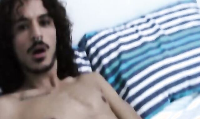 Tatted dark Skinned dilettante Wedges faux schlong On Wall To Have Fun