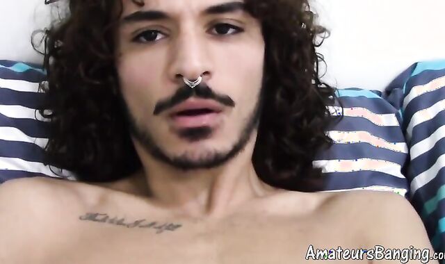 Tatted dark Skinned dilettante Wedges faux schlong On Wall To Have Fun