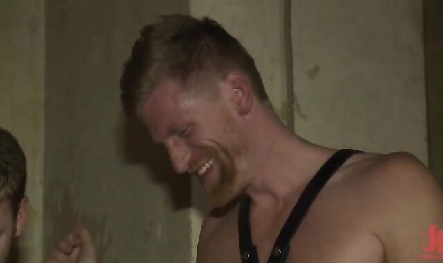 strapped Up And penetrated In Front Of 100 obscene studs