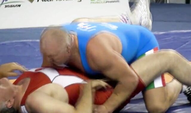 aged masculines Grappling, 2 crazy Daddies Go At It