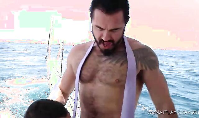 Two Men In Suits Making Out And Fucking