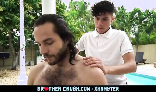 Tonguing My Stepbrother's bushy Wazoo